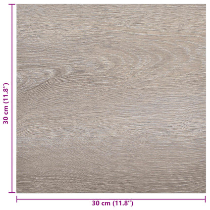 Samolepicí Podlahová Prkna 30,5 X 30,5 Cm 20 Pcs Pvc Taupe