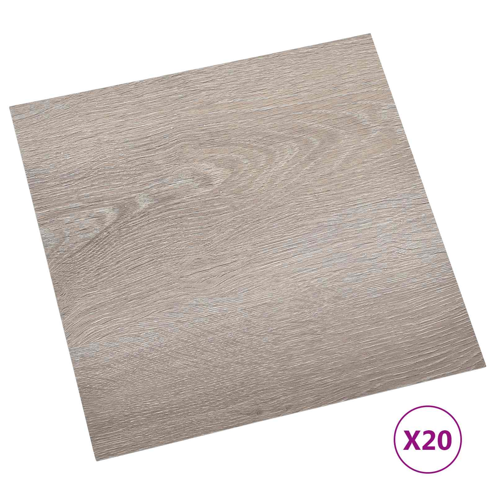 Samolepicí Podlahová Prkna 30,5 X 30,5 Cm 20 Pcs Pvc Taupe