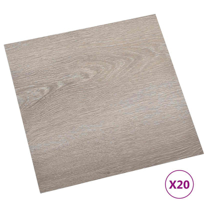 Samolepicí Podlahová Prkna 30,5 X 30,5 Cm 20 Pcs Pvc Taupe