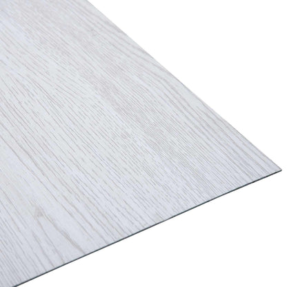 Samolepicí Podlahová Prkna 30,5 X 30,5 Cm 20 Pcs Pvc Bílá