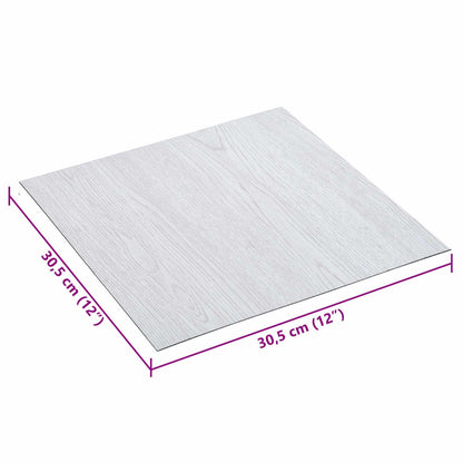 Samolepicí Podlahová Prkna 30,5 X 30,5 Cm 20 Pcs Pvc Bílá
