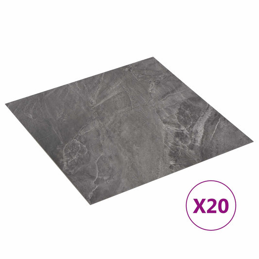 Samolepicí Podlahová Prkna 30,5 X 30,5 Cm 20 Pcs Pvc Černá