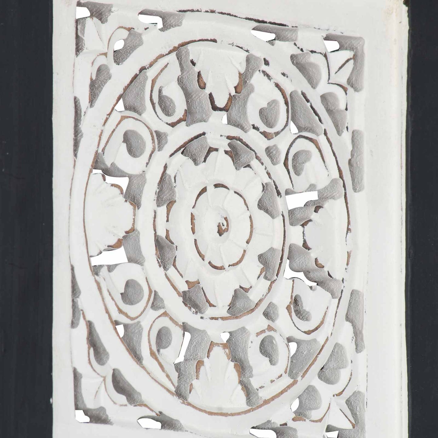 Umělecký Dekor Černá A Bílá 40 X 40 X 1,5 Cm Dřevěný Materiál