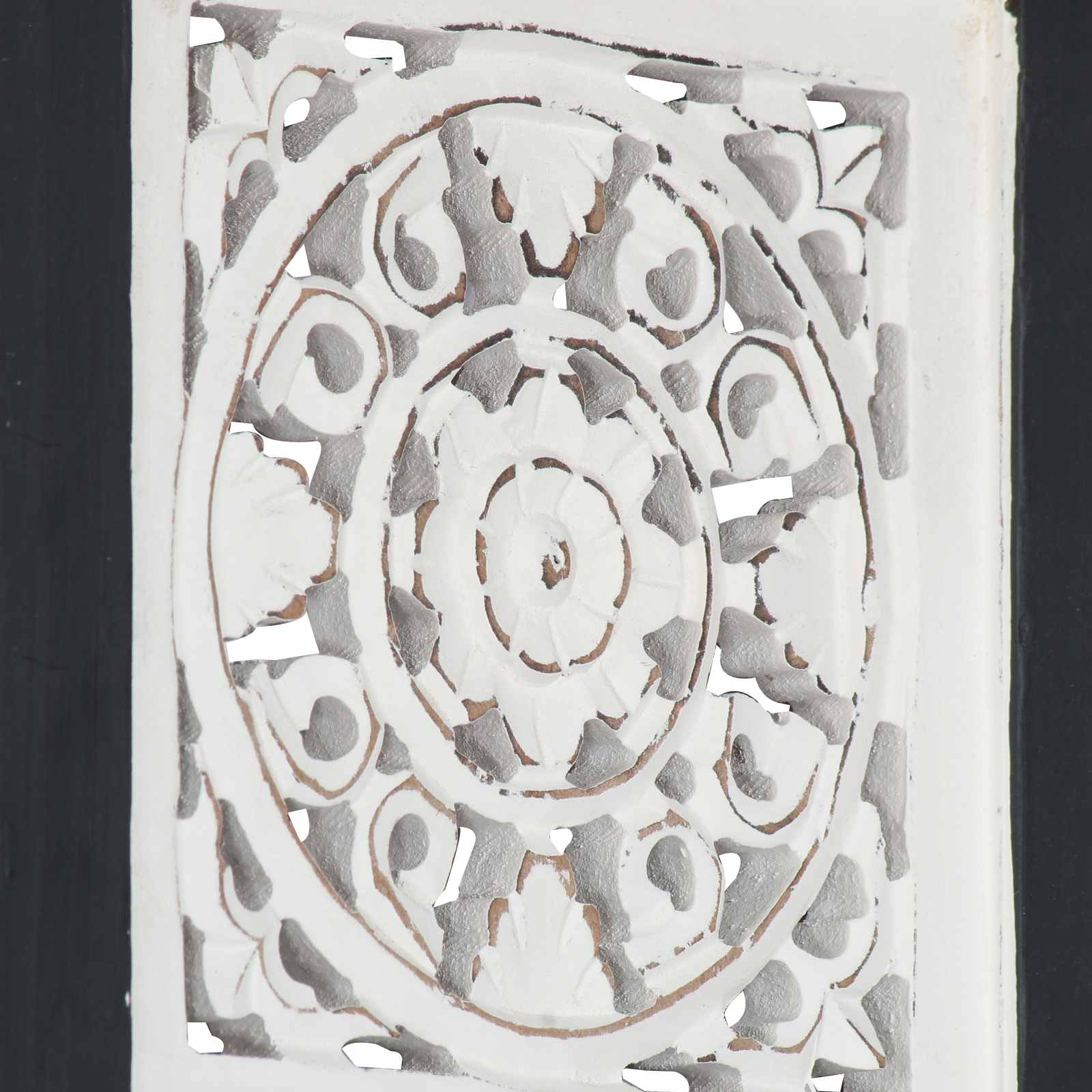 Umělecký Dekor Černá A Bílá 40 X 40 X 1,5 Cm Dřevěný Materiál