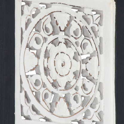 Umělecký Dekor Černá A Bílá 40 X 40 X 1,5 Cm Dřevěný Materiál