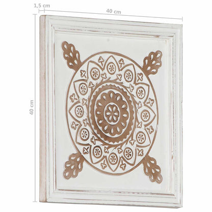 Umělecký Dekor 2 Ks 40 X 40 X 1,5 Cm Dřevěný Materiál