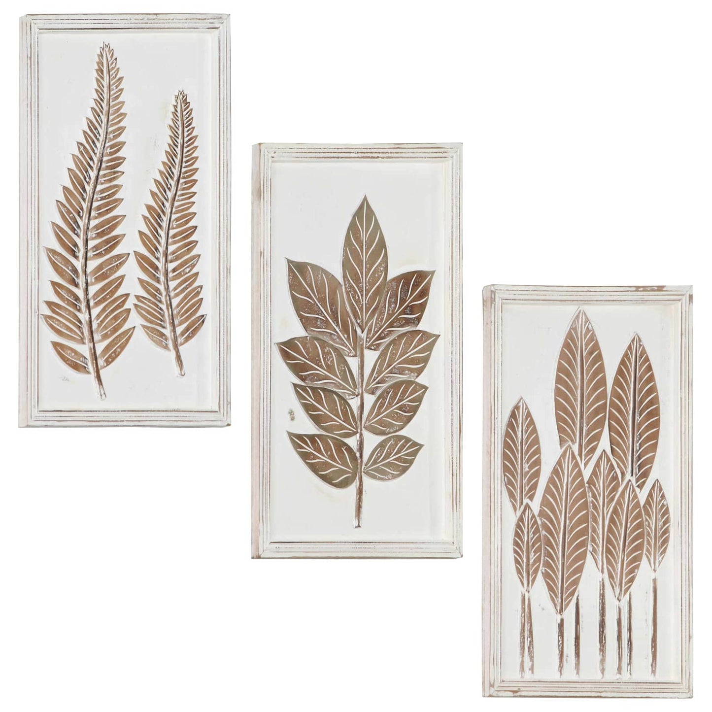 Umělecký Dekor 3 Ks 40 X 40 X 1,5 Cm Dřevěný Materiál