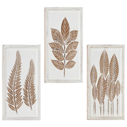 Umělecký Dekor 3 Ks 40 X 40 X 1,5 Cm Dřevěný Materiál