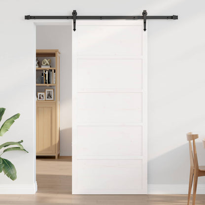 Zavěsné Posuvné Dveře Bílá 100 X 2,5 X 208 Cm