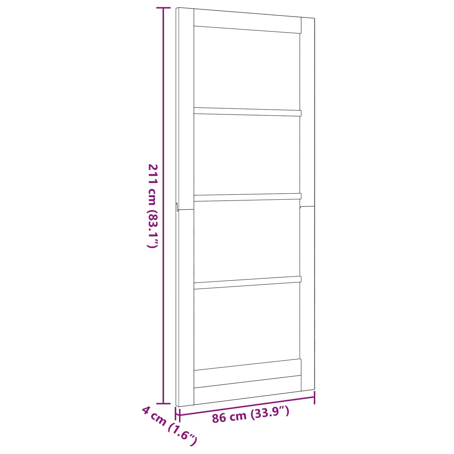 Vnitřní Dveře Přírodní 86 X 211 Cm Překližka
