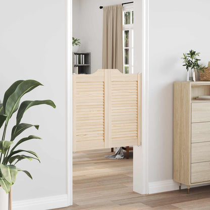 Kyvné Dveře 2 Pcs Přírodní Masivní Borovicové Dřevo