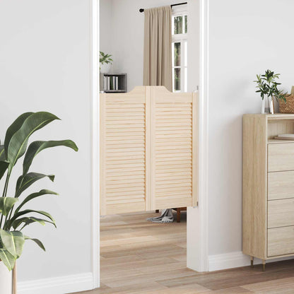 Kyvné Dveře 2 Pcs Přírodní Masivní Borovicové Dřevo