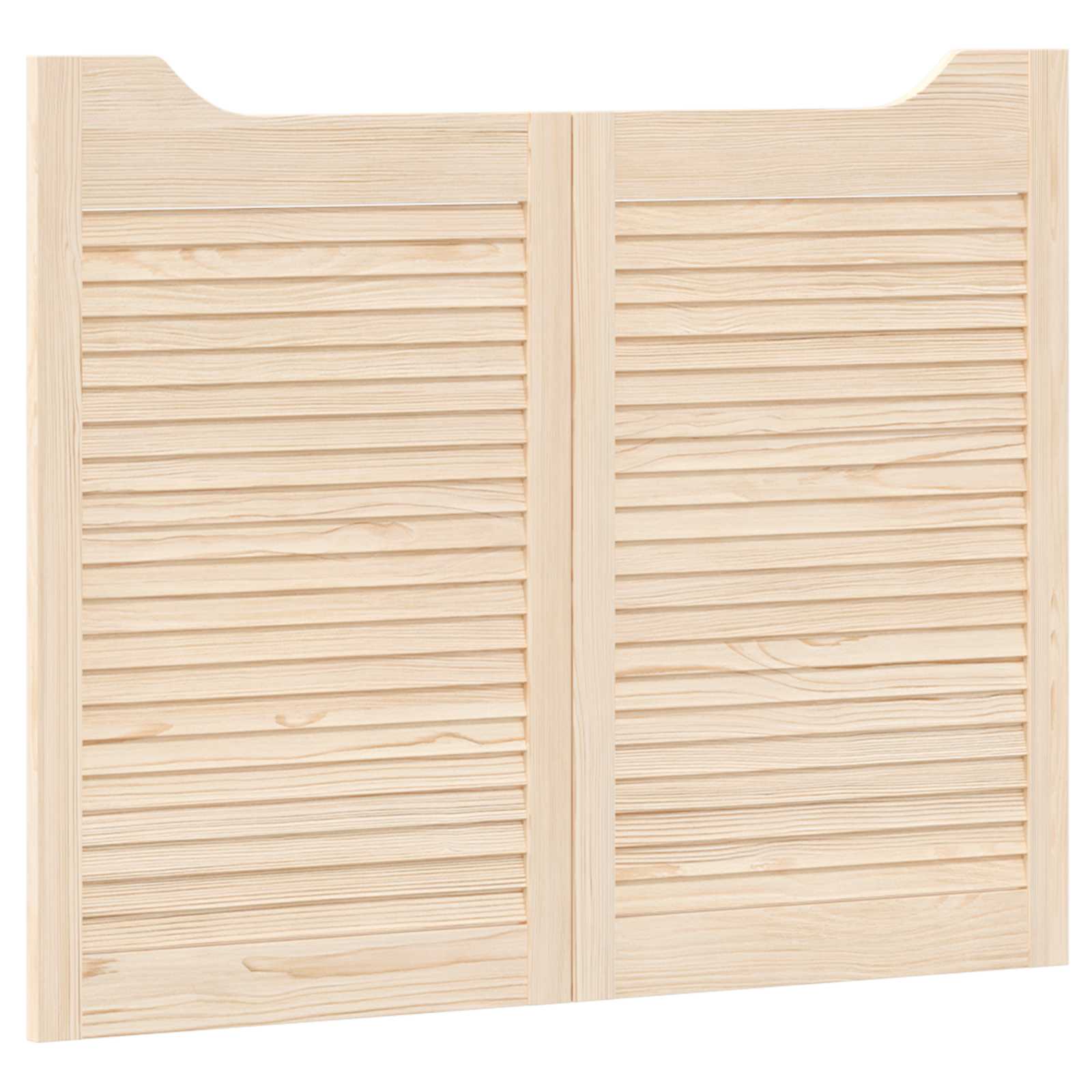 Kyvné Dveře 2 Pcs Přírodní Masivní Borovicové Dřevo