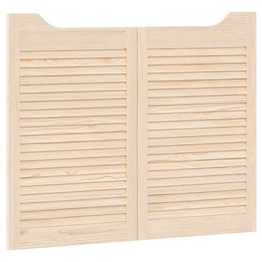 Kyvné Dveře 2 Pcs Přírodní Masivní Borovicové Dřevo
