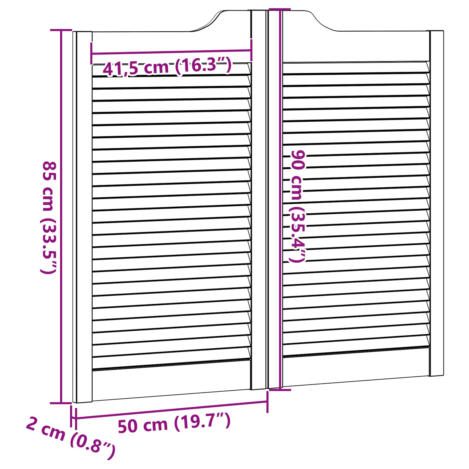 Kyvné Dveře Přírodní 90 X 50 Cm Masivní Borovicové Dřevo
