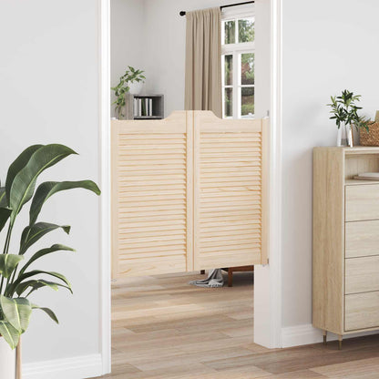 Kyvné Dveře 2 Pcs Přírodní Masivní Borovicové Dřevo