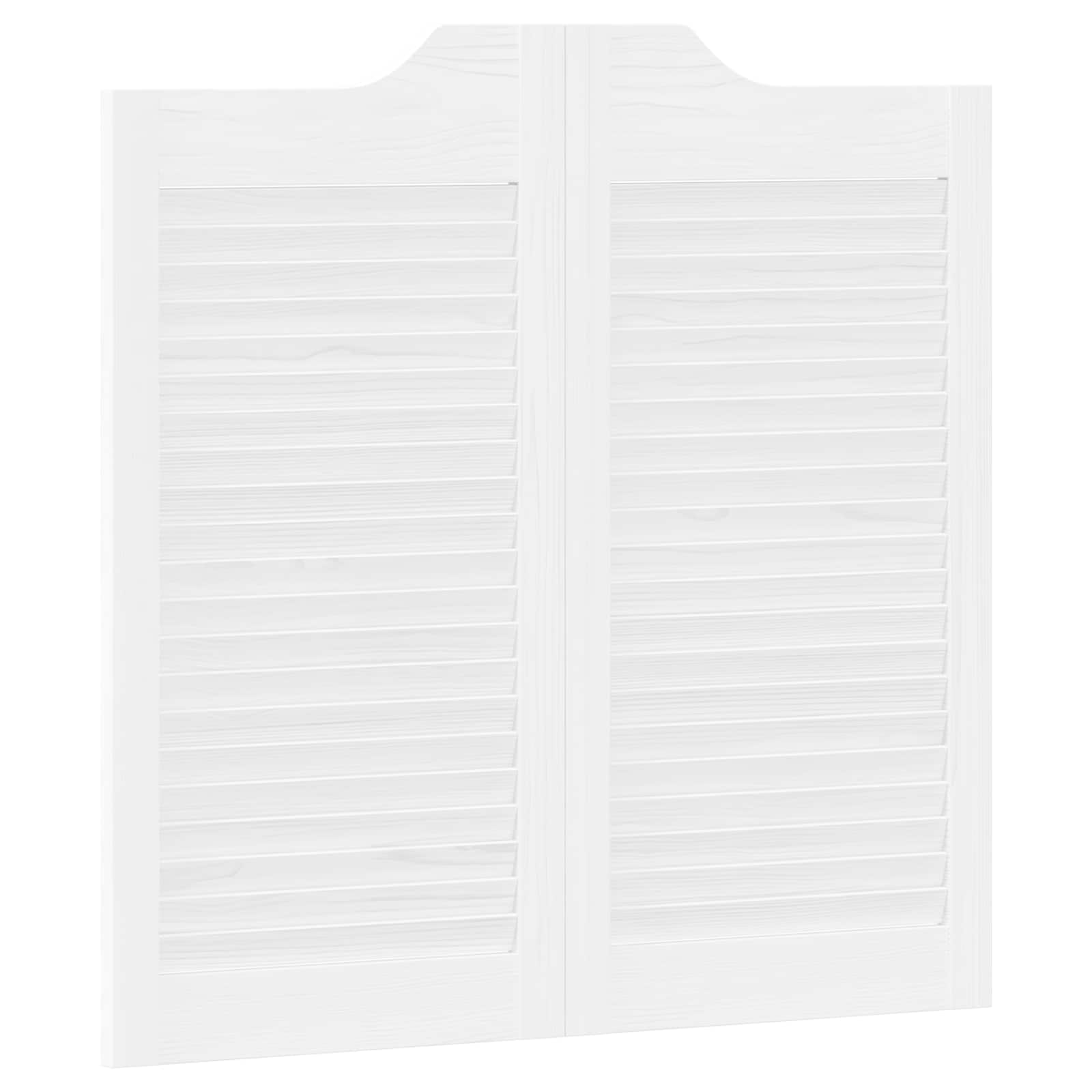 Kyvné Dveře 2 Pcs Bílá Masivní Borovicové Dřevo