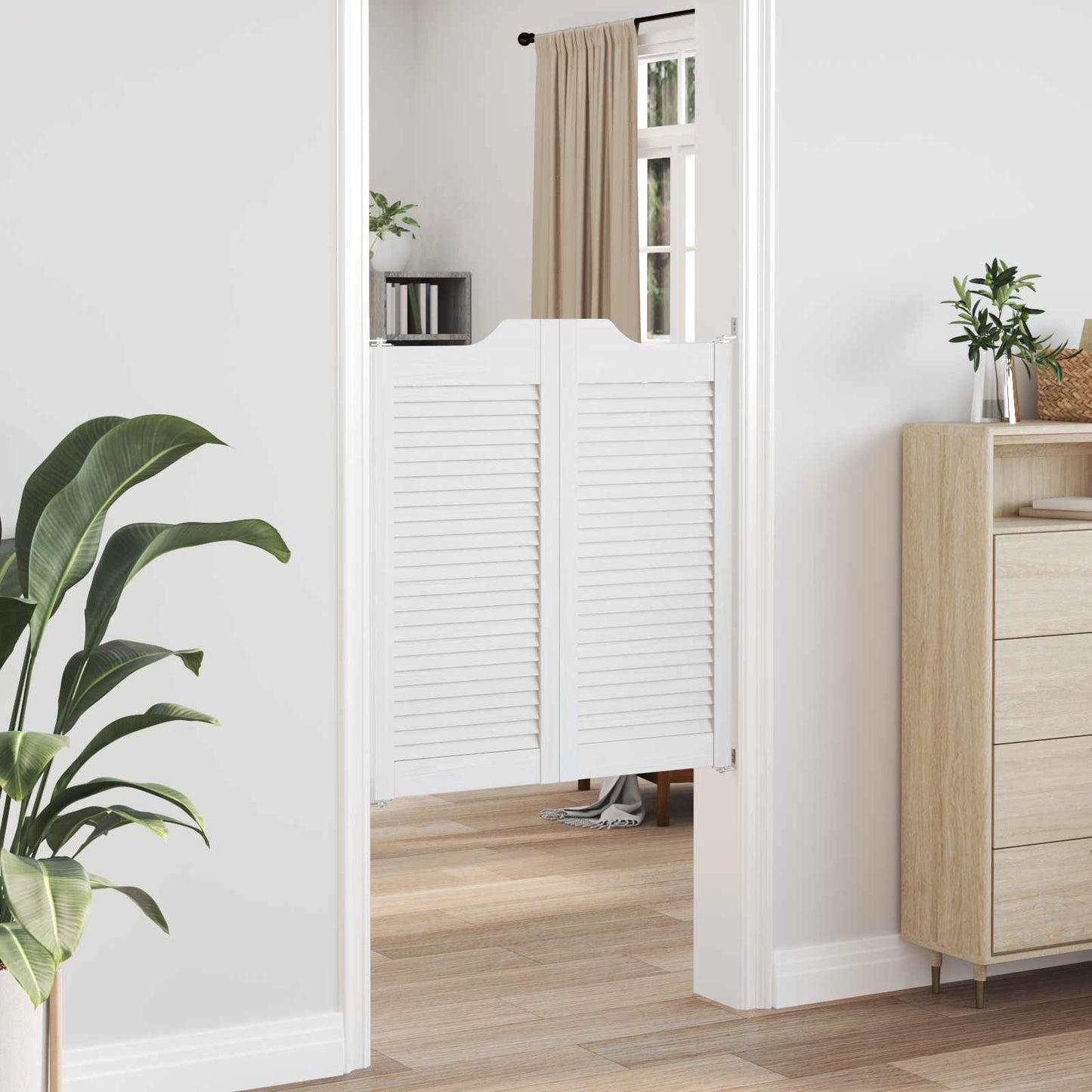 Kyvné Dveře 2 Pcs Bílá Masivní Borovicové Dřevo