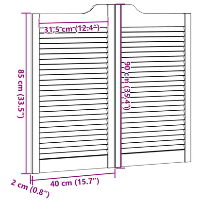 Kyvné Dveře 2 Pcs Bílá Masivní Borovicové Dřevo