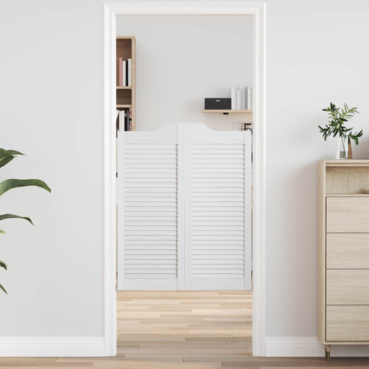 Kyvné Dveře Bílá 100 X 40 Cm Masivní Borovicové Dřevo