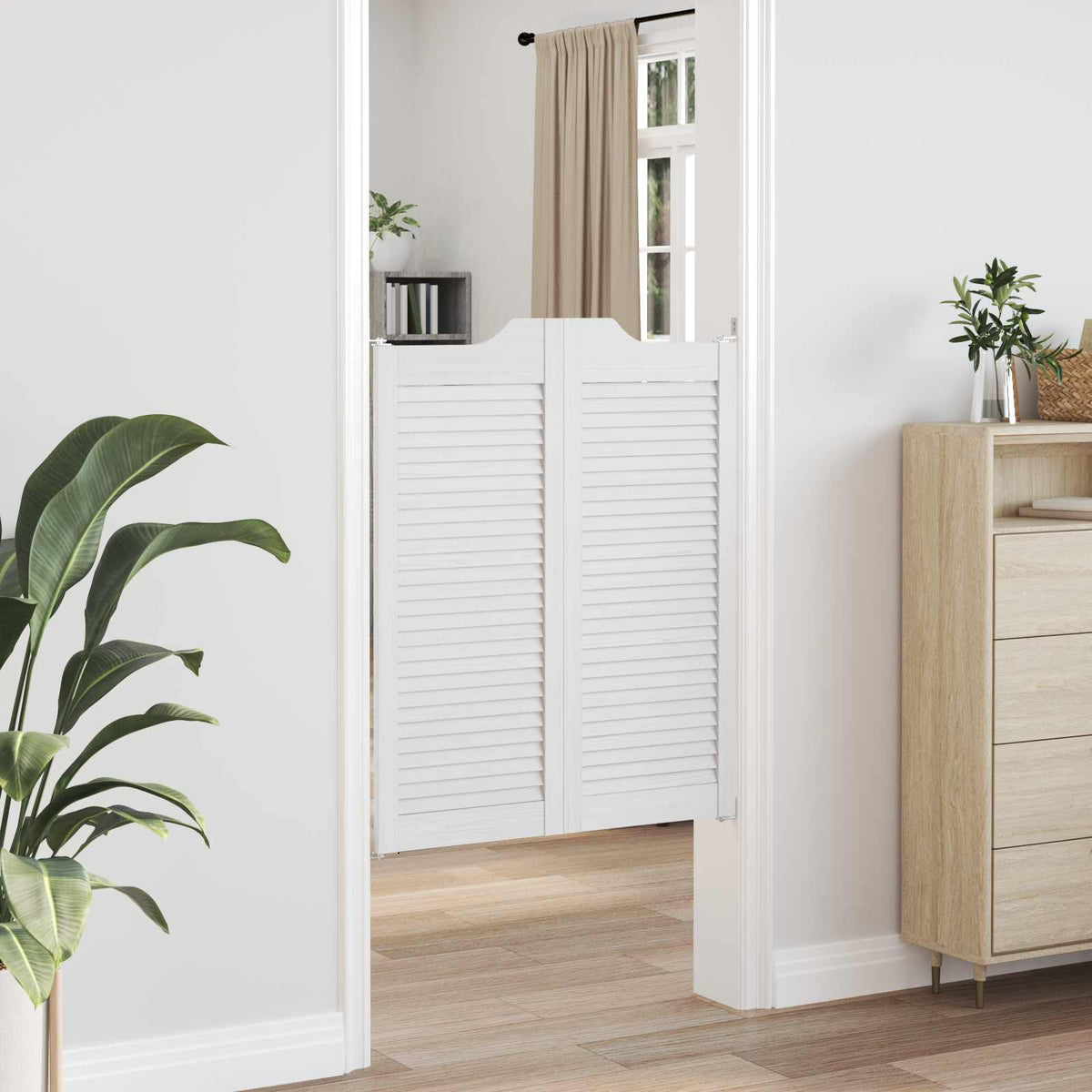 Kyvné Dveře 2 Pcs Bílá Masivní Borovicové Dřevo