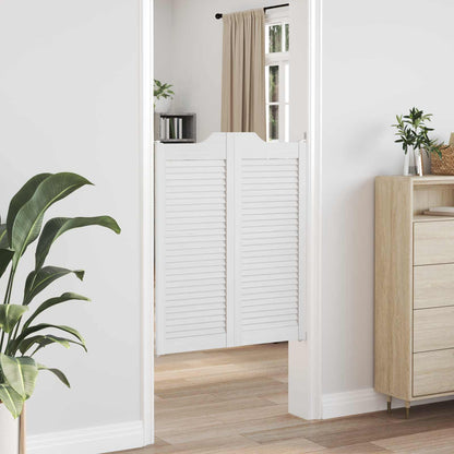 Kyvné Dveře 2 Pcs Bílá Masivní Borovicové Dřevo