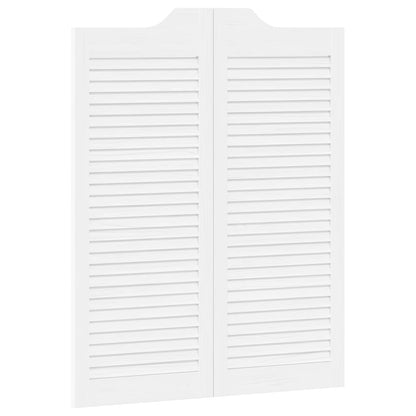 Kyvné Dveře 2 Pcs Bílá Masivní Borovicové Dřevo