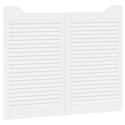 Kyvné Dveře 2 Pcs Bílá Masivní Borovicové Dřevo