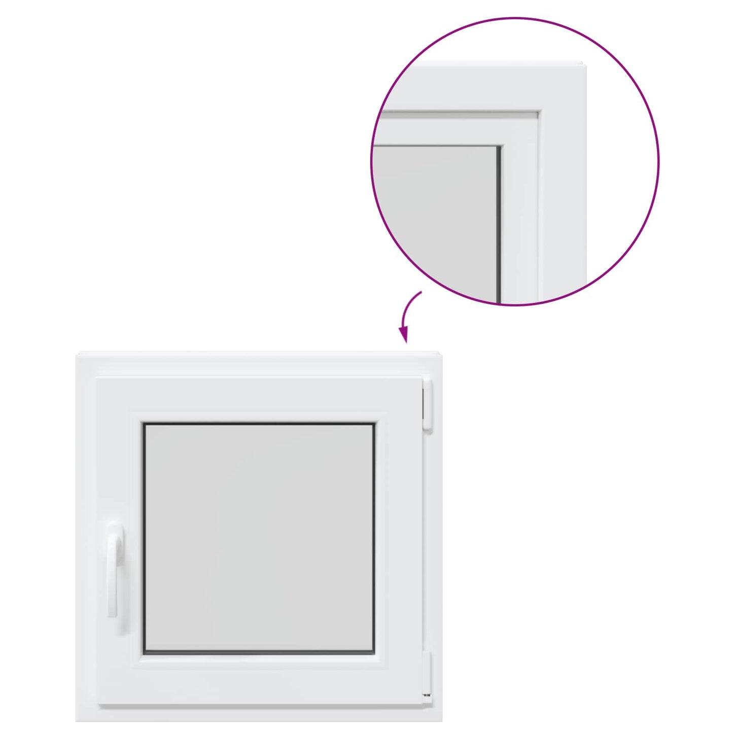 Okeno Do Suterénu Risor 50 X 50 Cm Pvc A Sklo Bílá