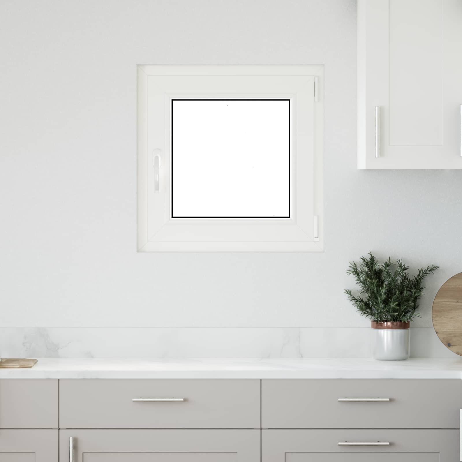 Okeno Do Suterénu Risor 50 X 50 Cm Pvc A Sklo Bílá