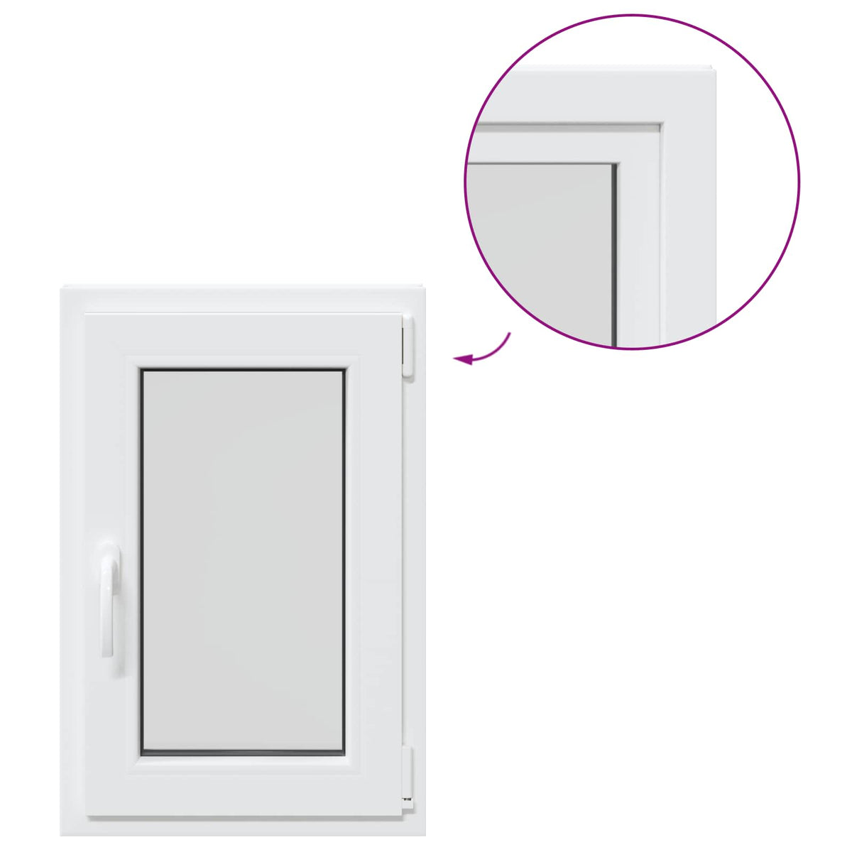 Okeno Do Suterénu Risor 50 X 75 Cm Pvc A Sklo Bílá