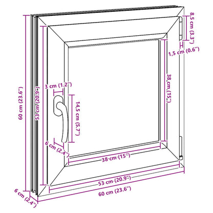 Okeno Do Suterénu Risor 60 X 60 Cm Pvc A Sklo Bílá