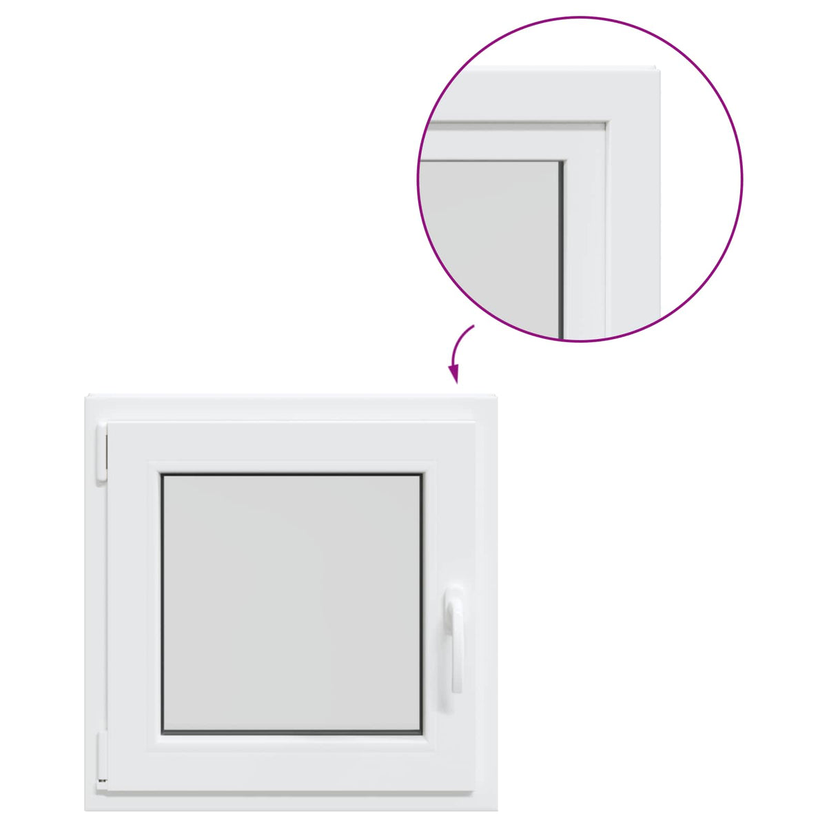 Okeno Do Suterénu Risor 60 X 60 Cm Pvc A Sklo Bílá