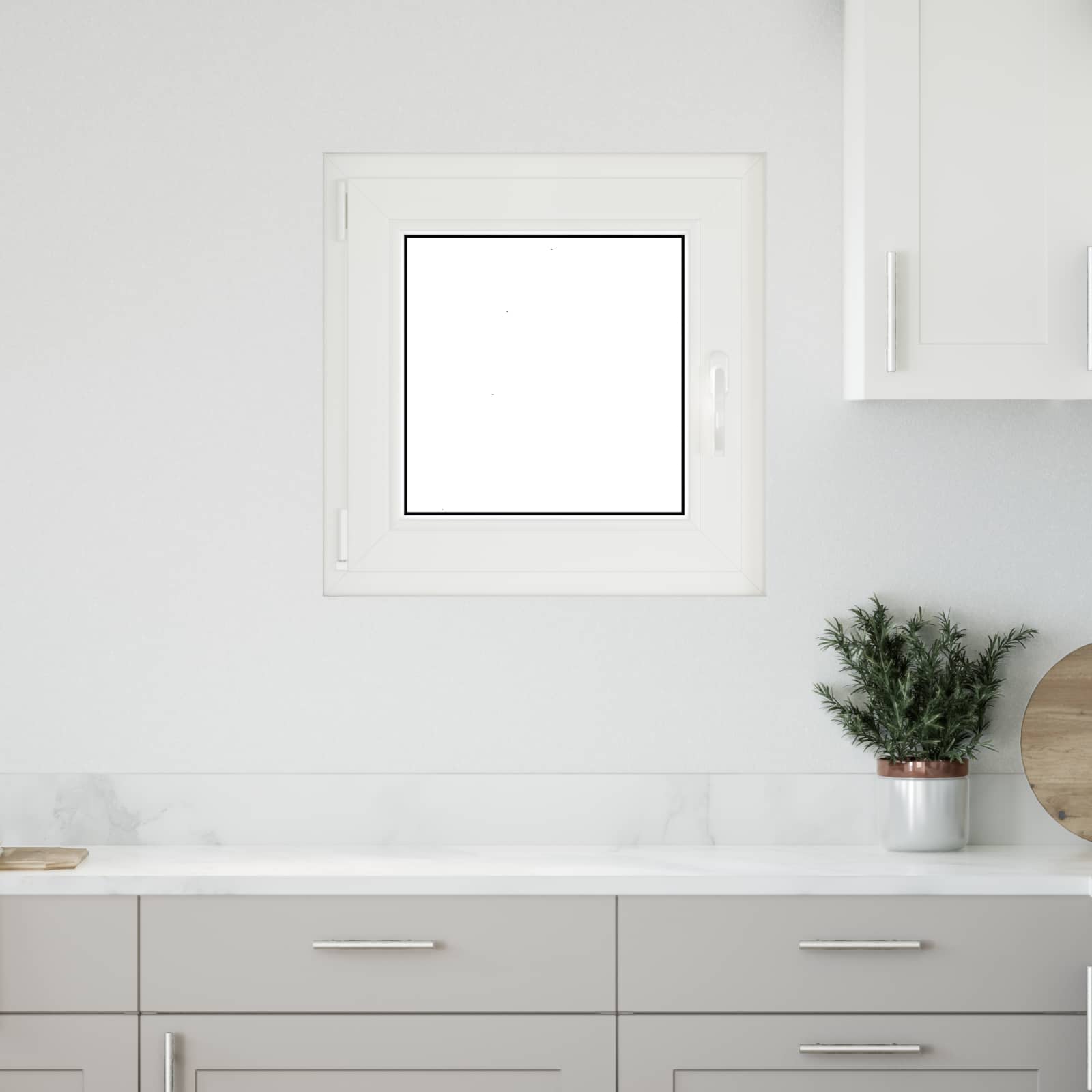 Okeno Do Suterénu Risor 60 X 60 Cm Pvc A Sklo Bílá