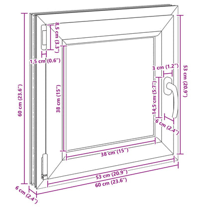 Okeno Do Suterénu Risor 60 X 60 Cm Pvc A Sklo Bílá