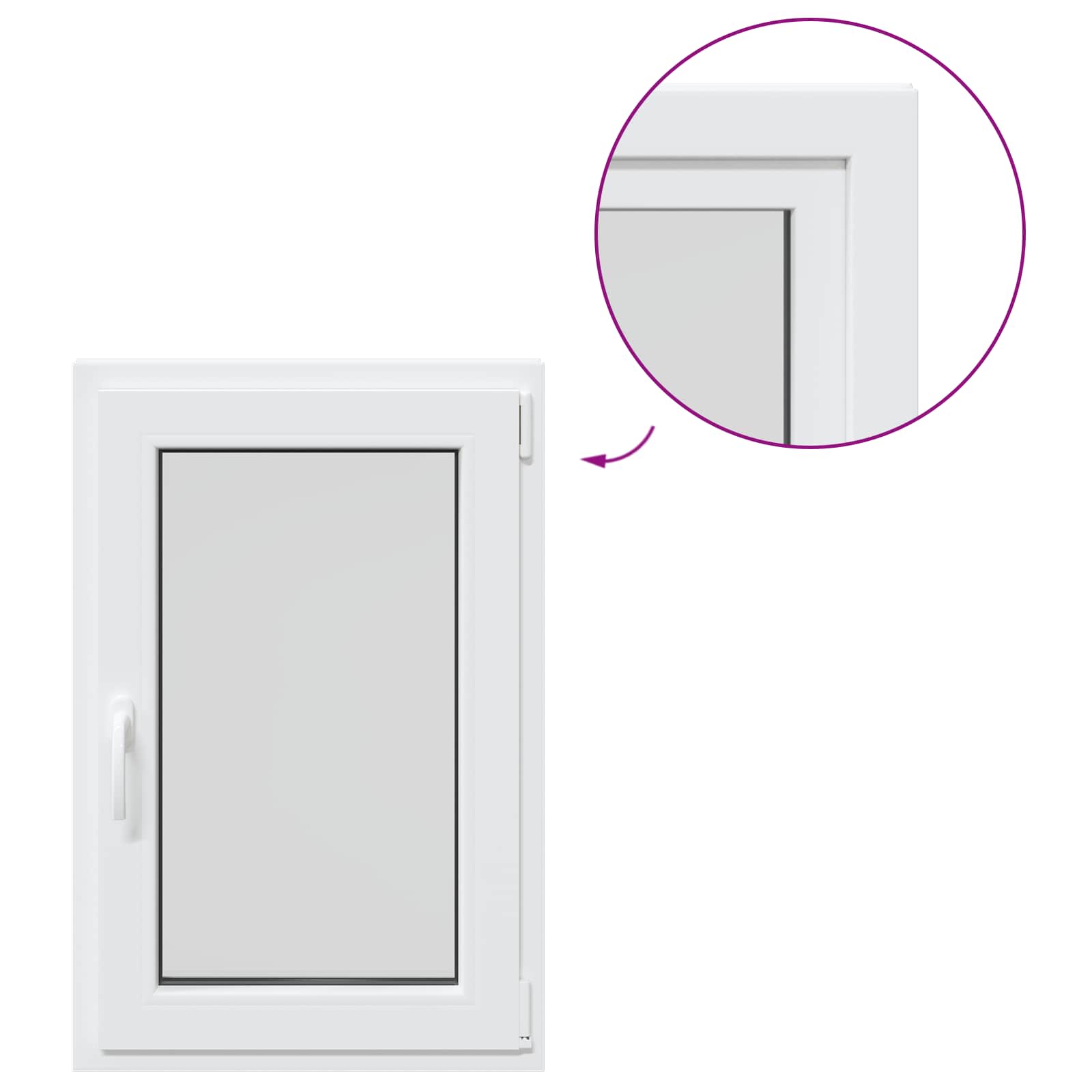 Okeno Do Suterénu Risor 60 X 80 Cm Pvc A Sklo Bílá