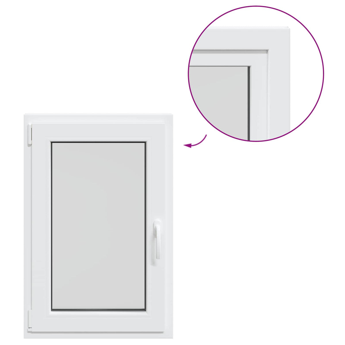 Okeno Do Suterénu Risor 60 X 80 Cm Pvc A Sklo Bílá