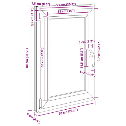 Okeno Do Suterénu Risor 60 X 80 Cm Pvc A Sklo Bílá