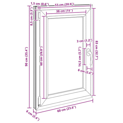 Okeno Do Suterénu Risor 60 X 90 Cm Pvc A Sklo Bílá