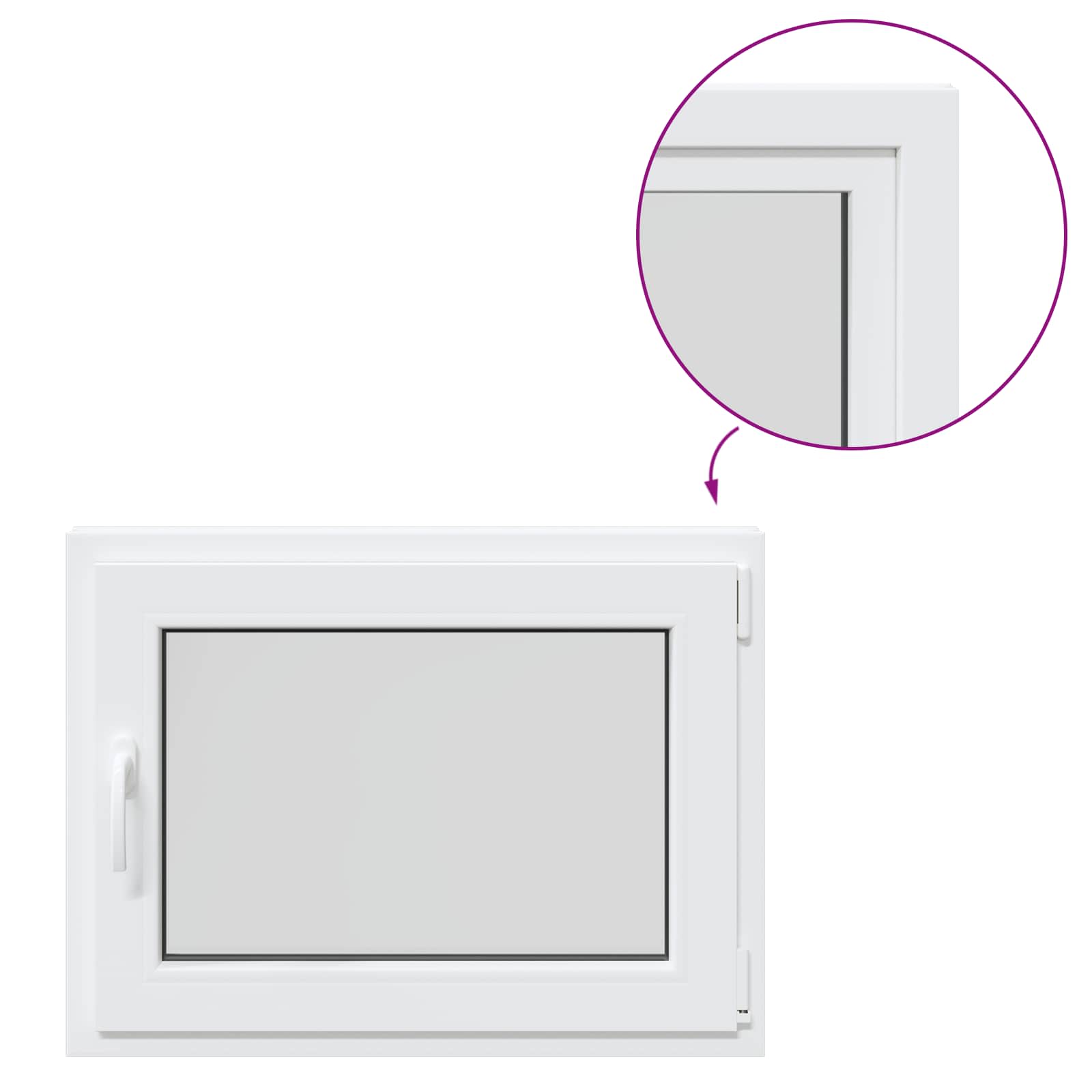 Okeno Do Suterénu Risor 80 X 50 Cm Pvc A Sklo Bílá