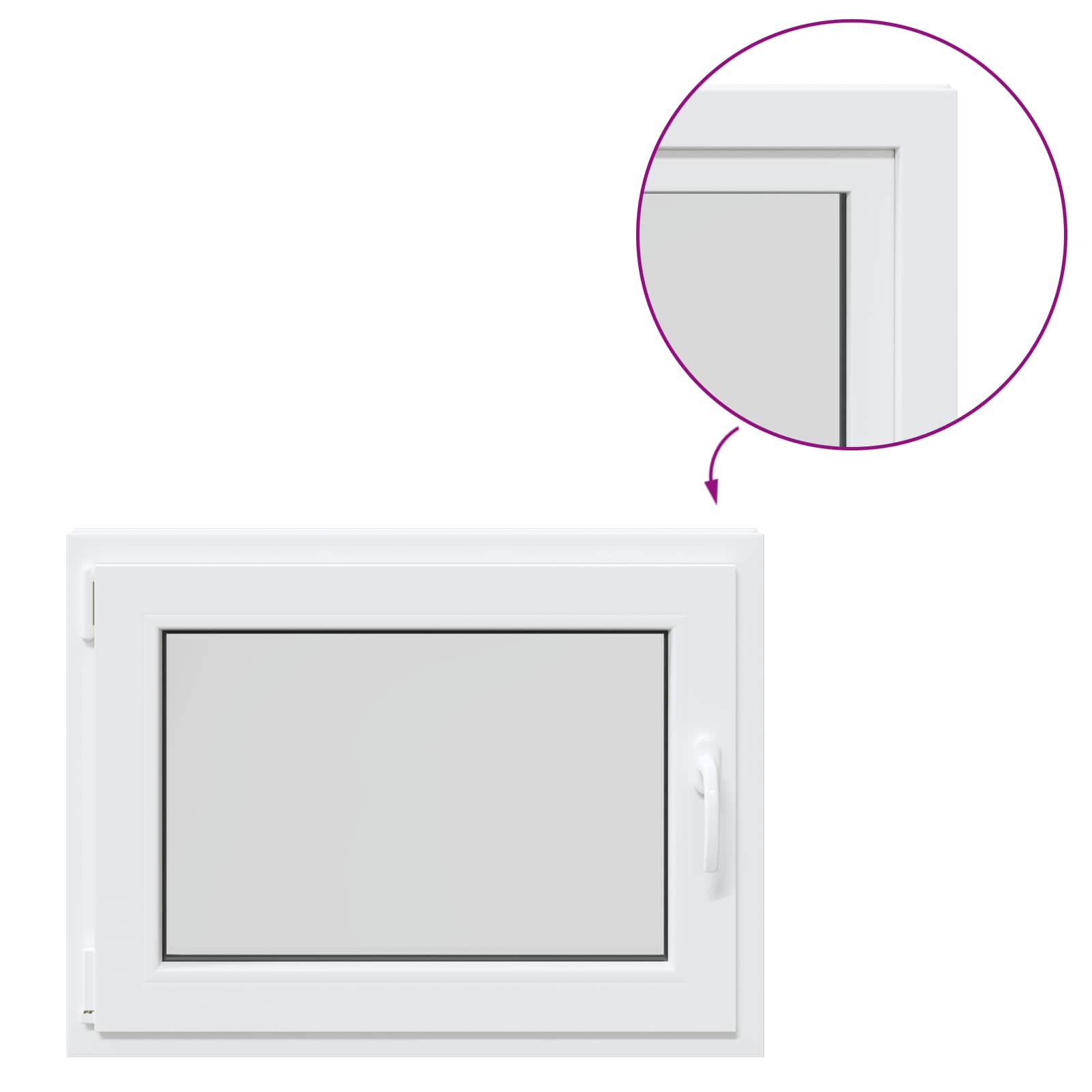 Okeno Do Suterénu Risor 80 X 50 Cm Pvc A Sklo Bílá