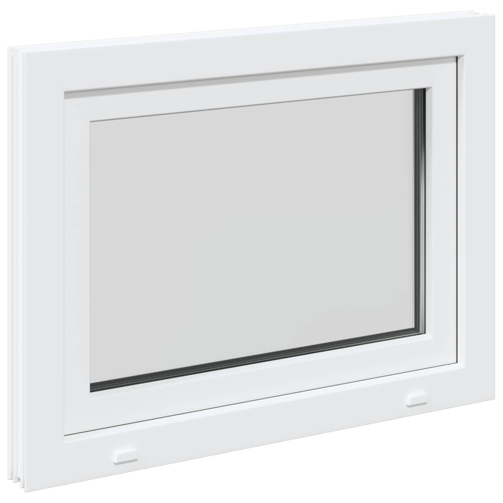 Okeno Do Suterénu Risor 80 X 50 Cm Pvc A Sklo Bílá