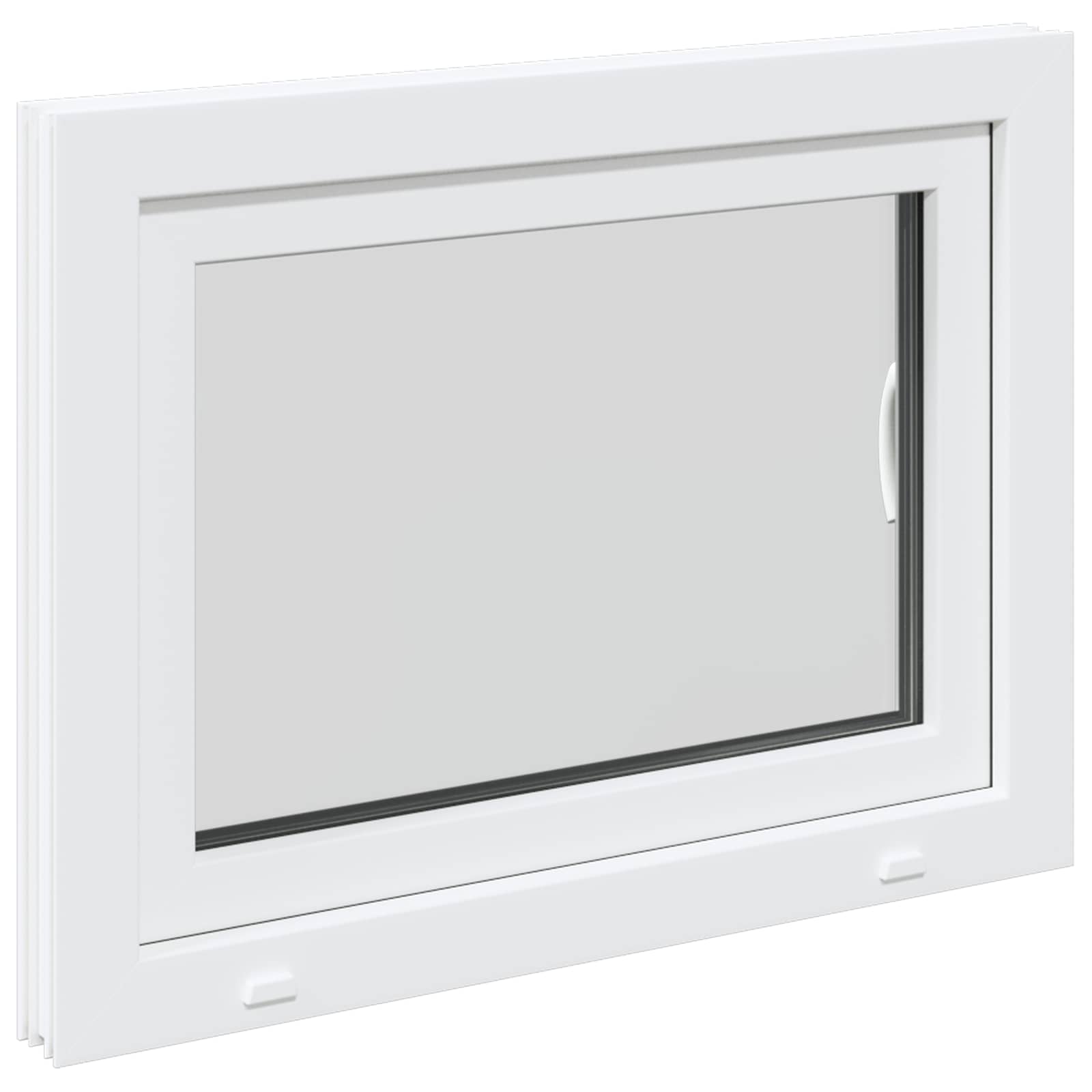 Okeno Do Suterénu Risor 80 X 70 Cm Pvc A Sklo Bílá