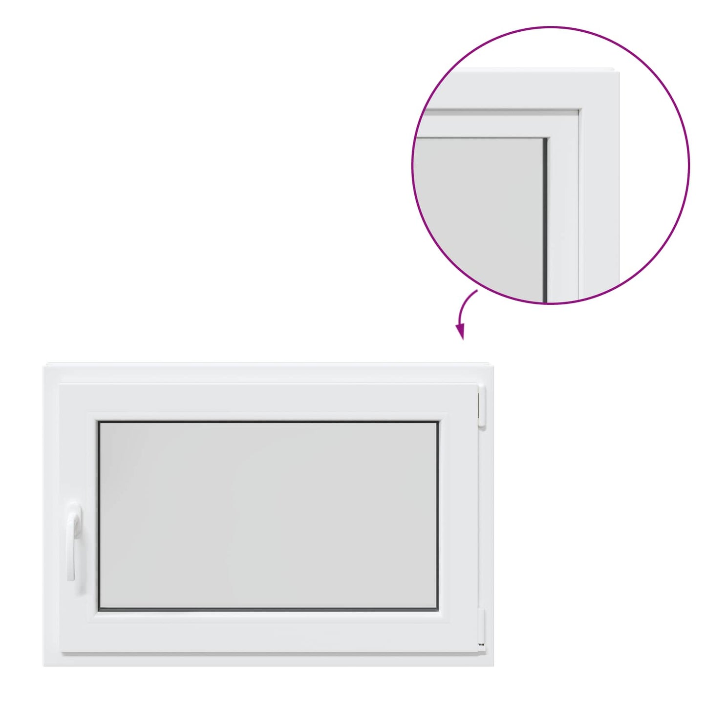 Okeno Do Suterénu Risor 90 X 50 Cm Pvc A Sklo Bílá