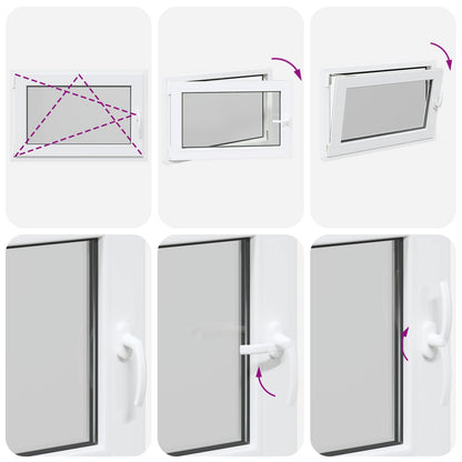 Okeno Do Suterénu Risor 90 X 50 Cm Pvc A Sklo Bílá