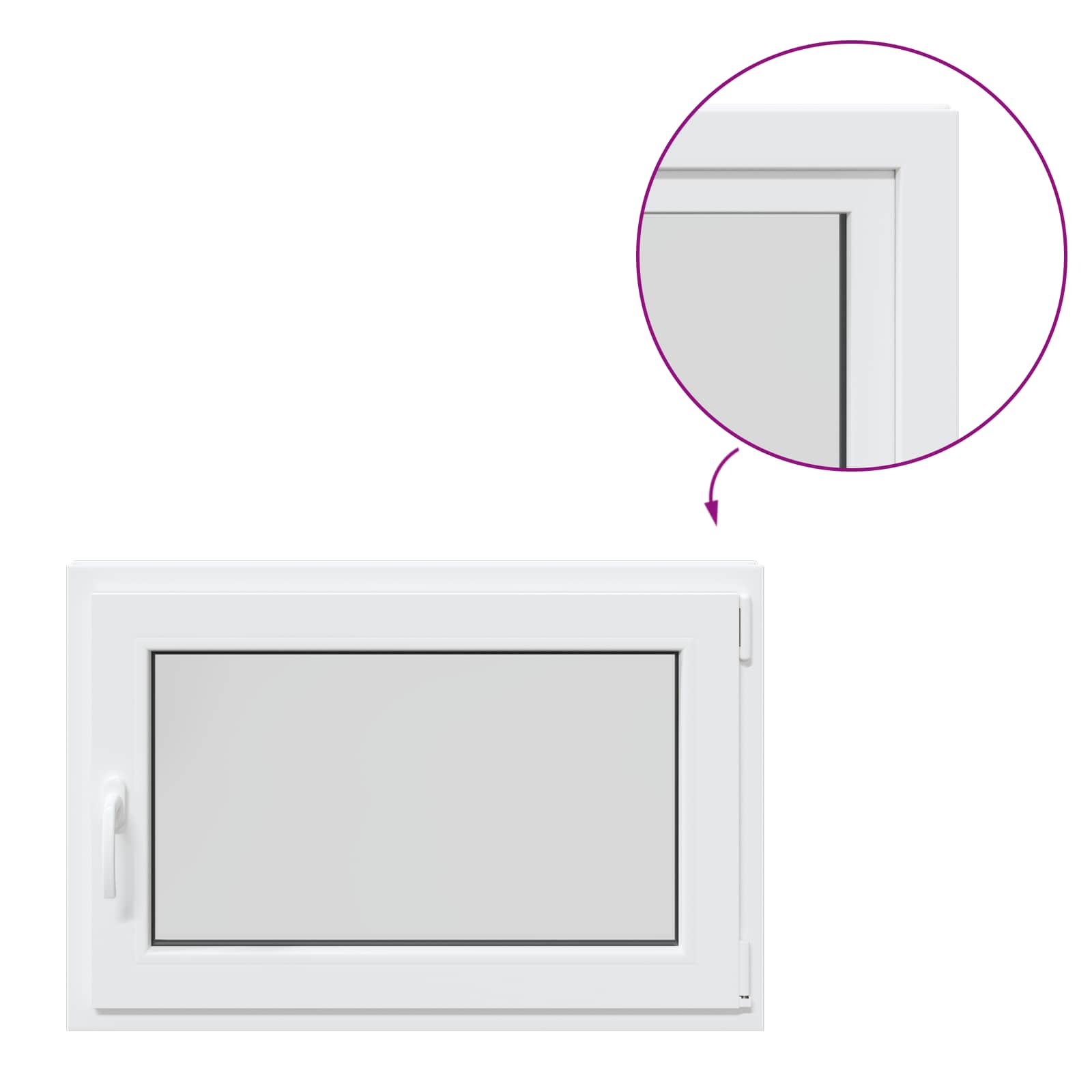 Okeno Do Suterénu Risor 90 X 60 Cm Pvc A Sklo Bílá