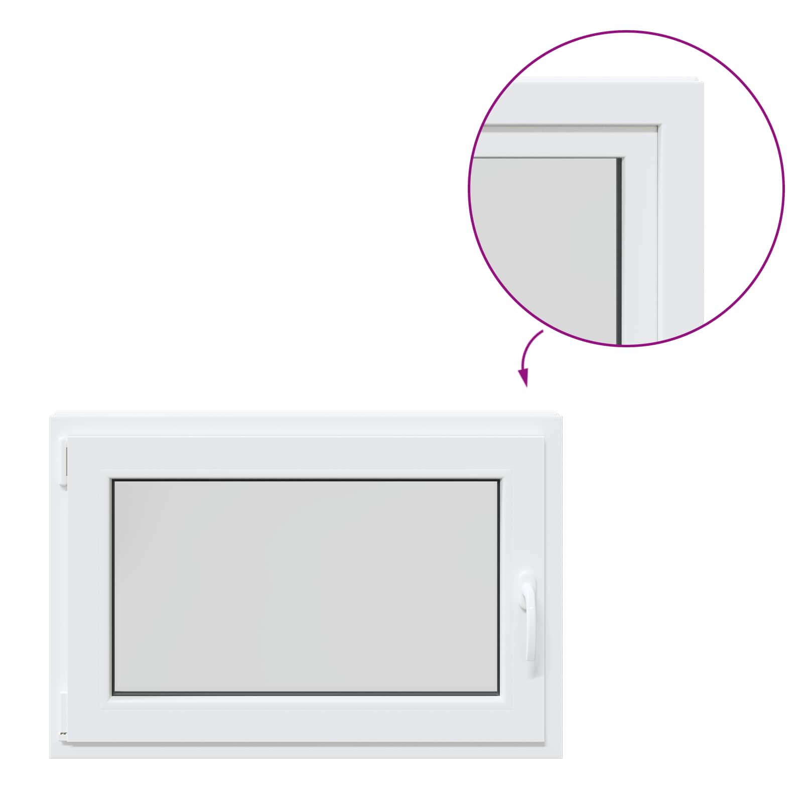 Okeno Do Suterénu Risor 90 X 60 Cm Pvc A Sklo Bílá