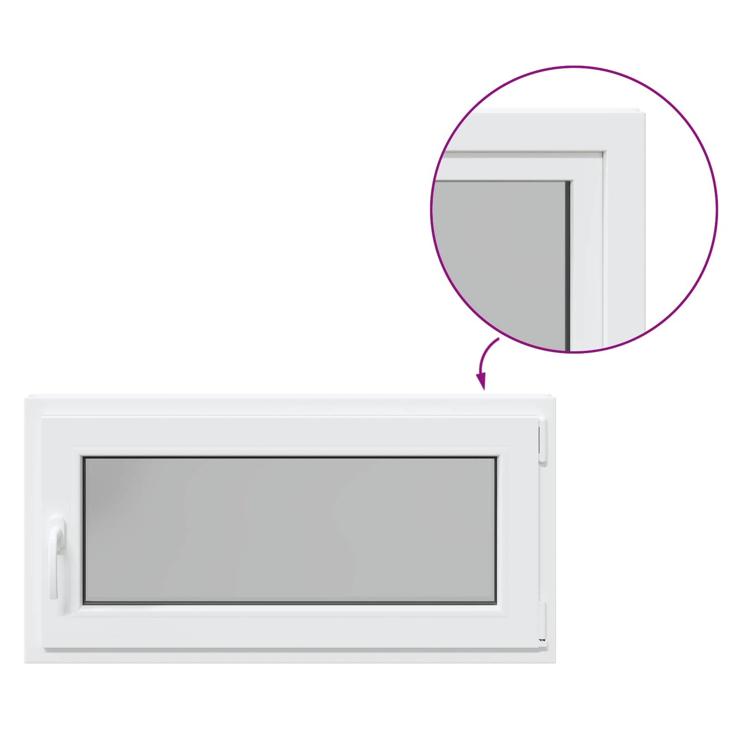 Okeno Do Suterénu Risor 100 X 50 Cm Pvc A Sklo Bílá