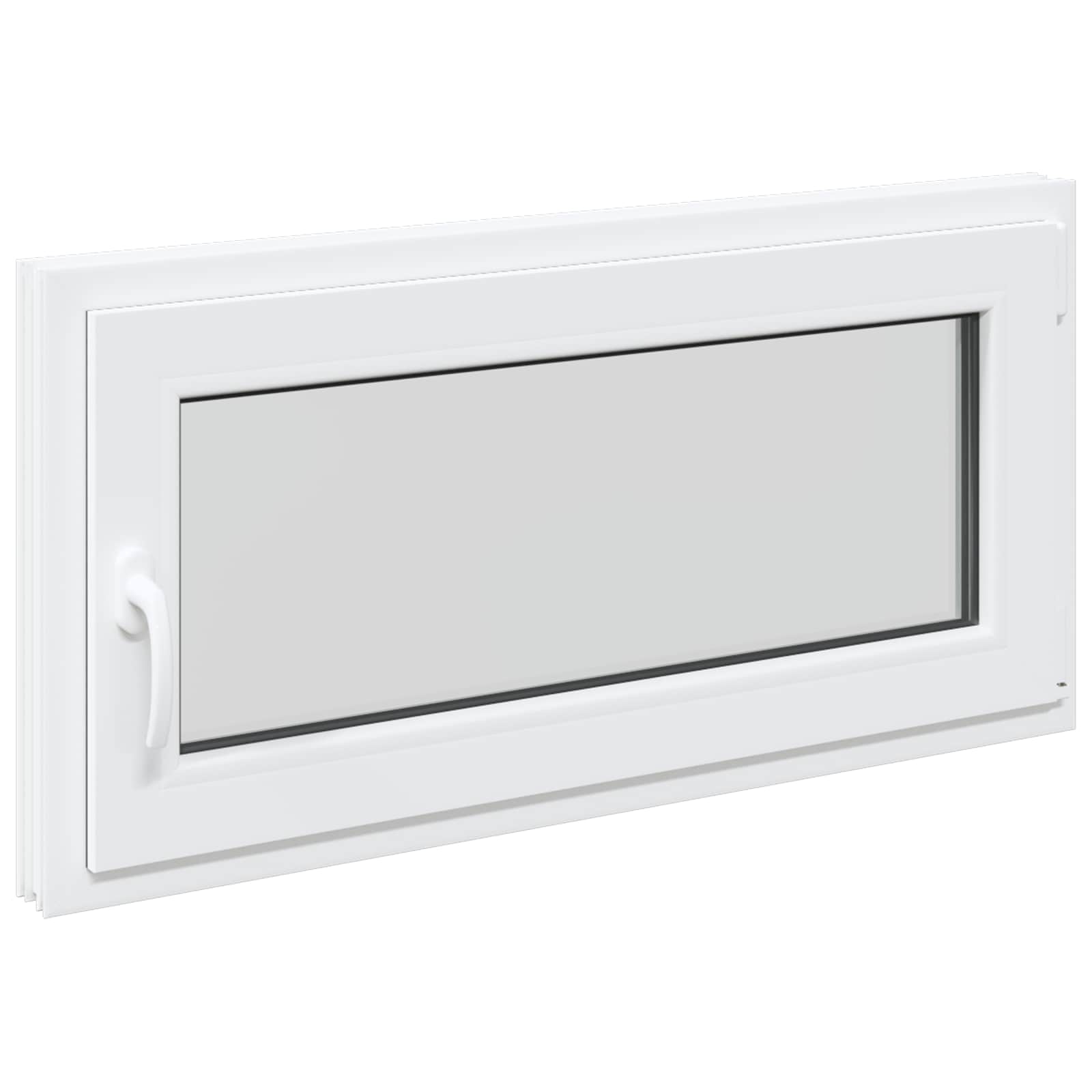 Okeno Do Suterénu Risor 100 X 50 Cm Pvc A Sklo Bílá