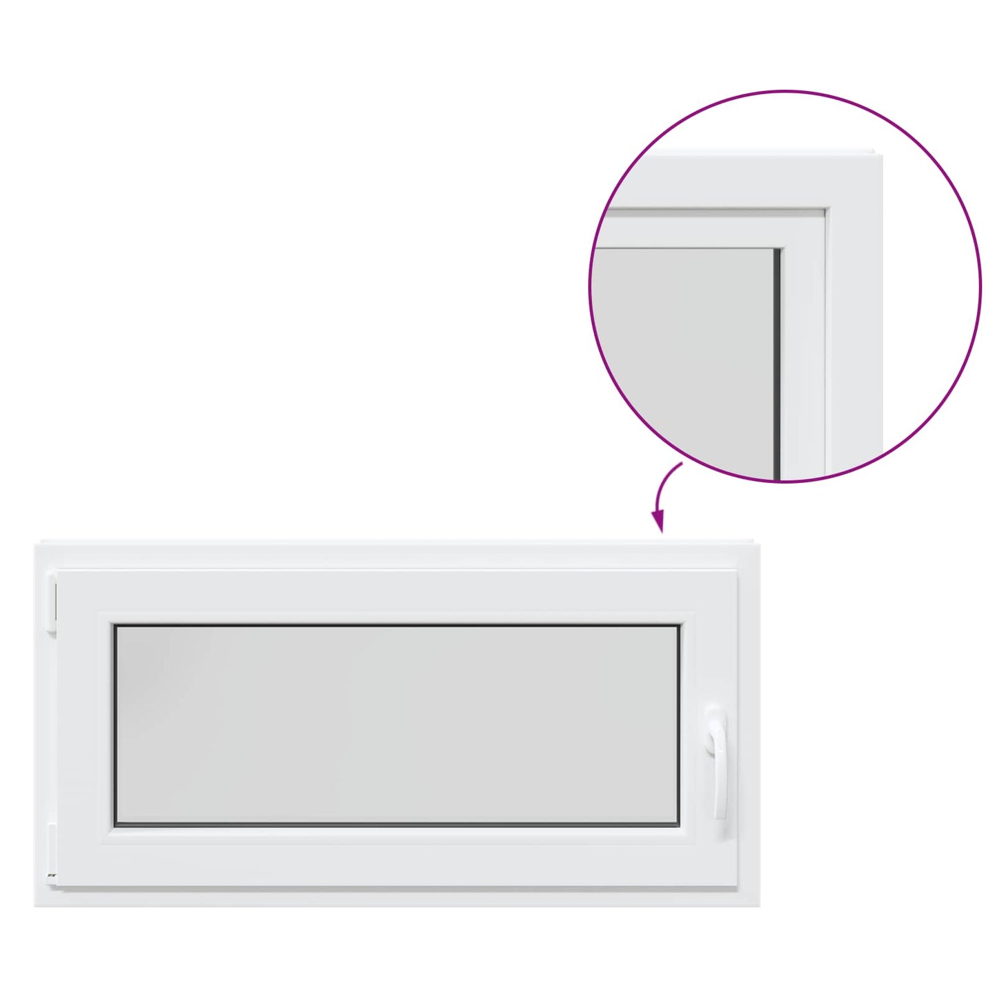 Okeno Do Suterénu Risor 100 X 50 Cm Pvc A Sklo Bílá